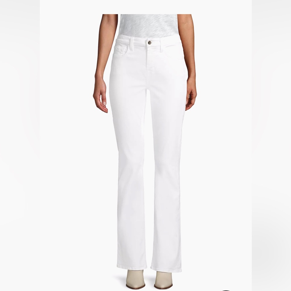 Jen7 & Seven For All Mankind White Slim Bootcut Sculpting Jeans Sz 14